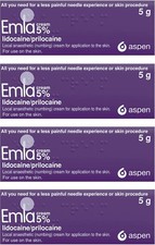 4 x EMLA 5% Cream (5g)  **only